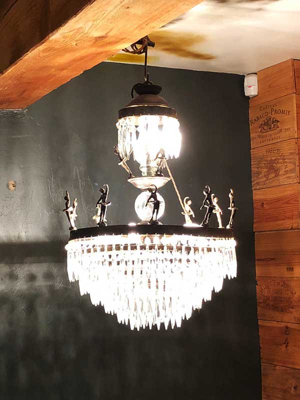 1920s Art Deco ballerina chandelier