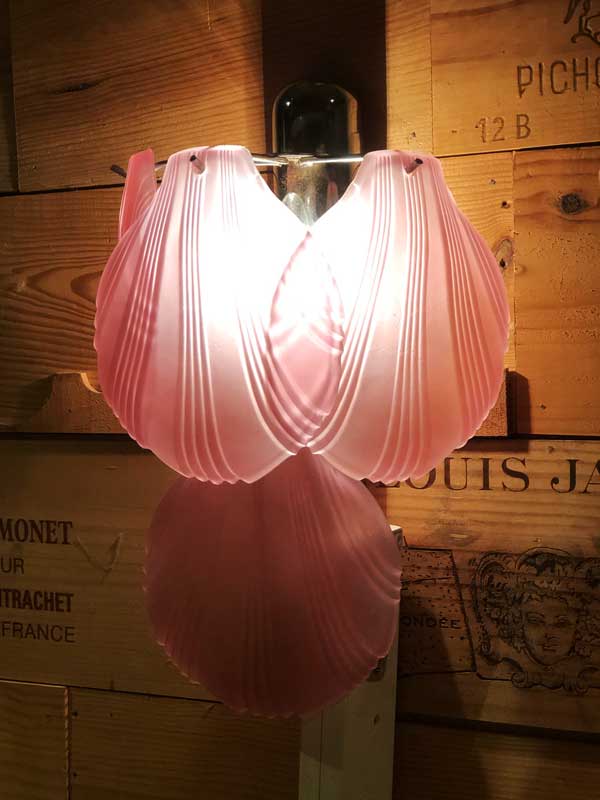 PinkShellWallSconceP