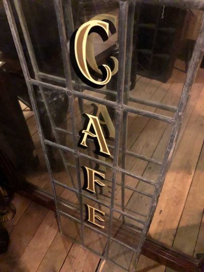 Leadlight Sign Leadlight “CAFE” Sign